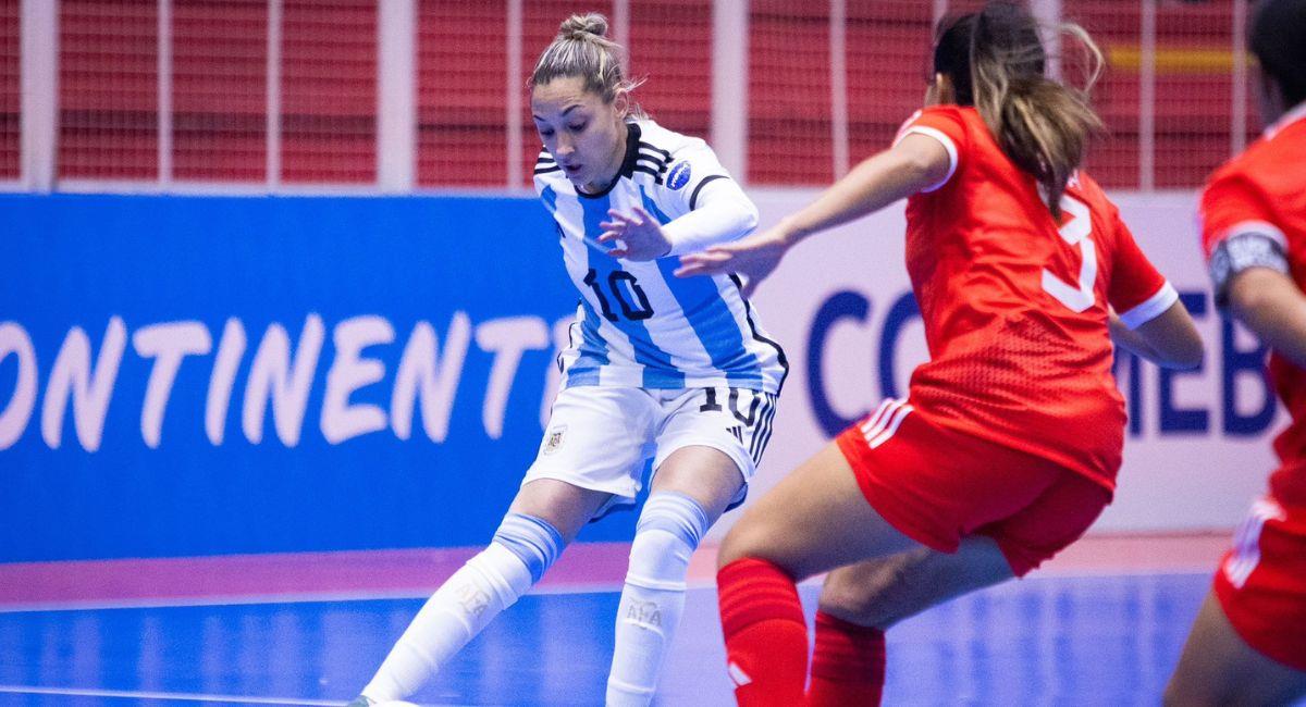 Perú no pudo con Argentina en la primera jornada de la Copa América de Futsal Femenina 2023. Foto: Twitter @CopaAmerica