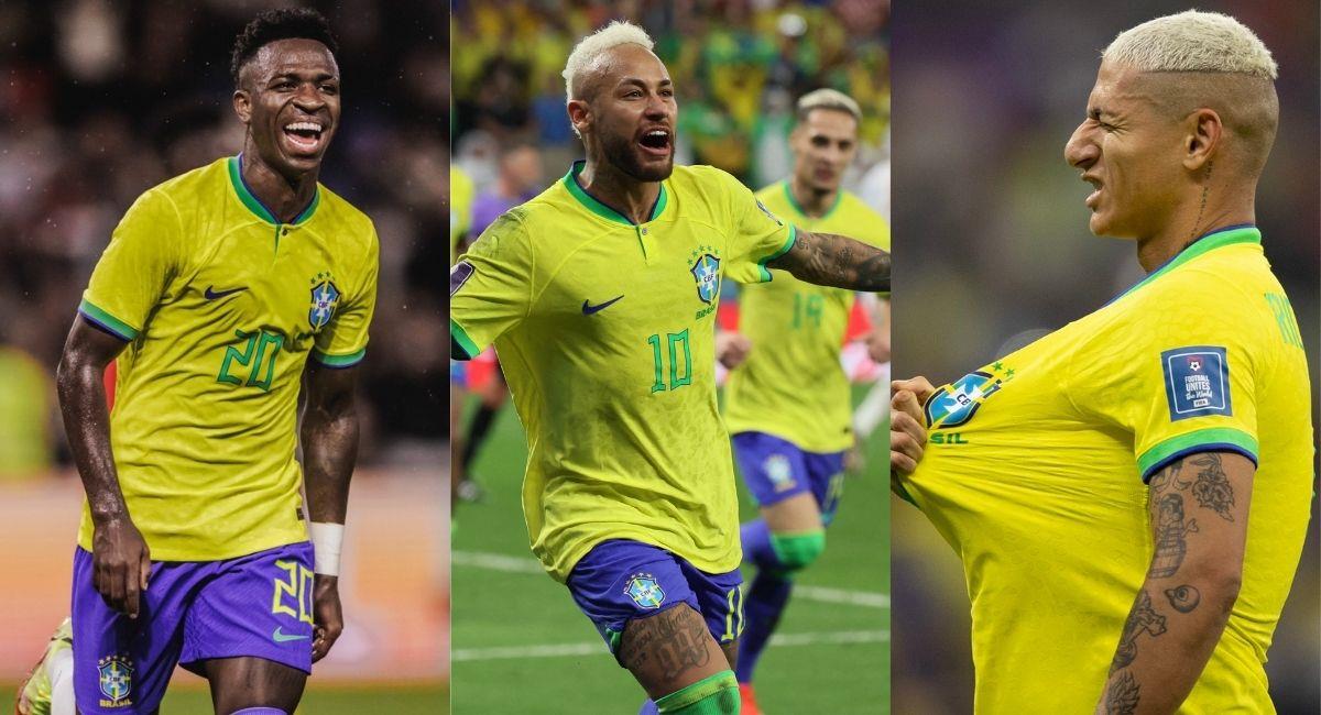 Vinicius, Neymar y Richarlison envueltos en polémica en Brasil. Foto: Twitter @vinijr/ @CONMEBOL/ @CBF_Fútbol