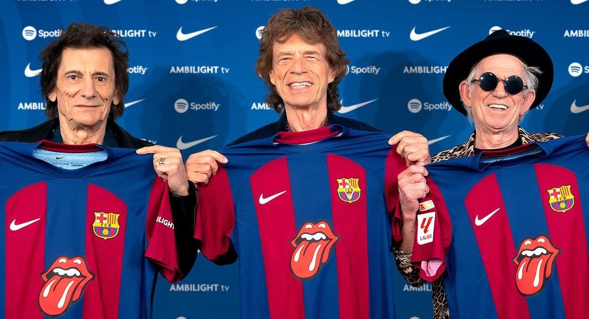 Barcelona y Rolling Stones. Foto: @FCBarcelona