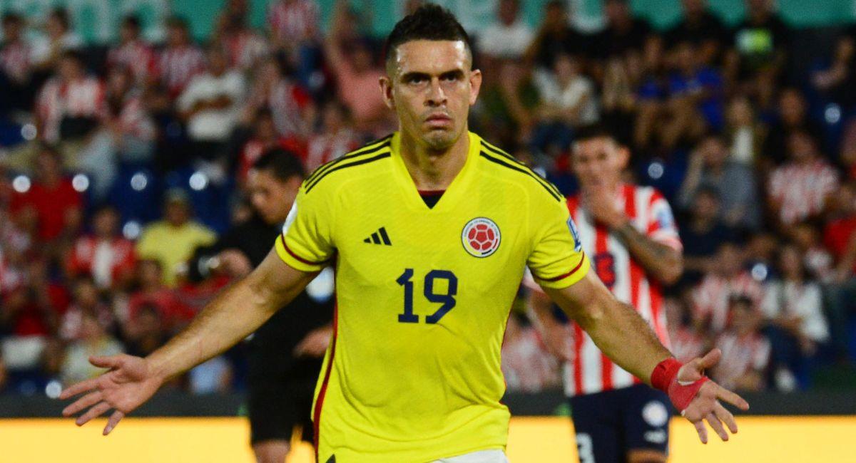 Rafael Santos Borre anotó para Colombia. Foto: EFE