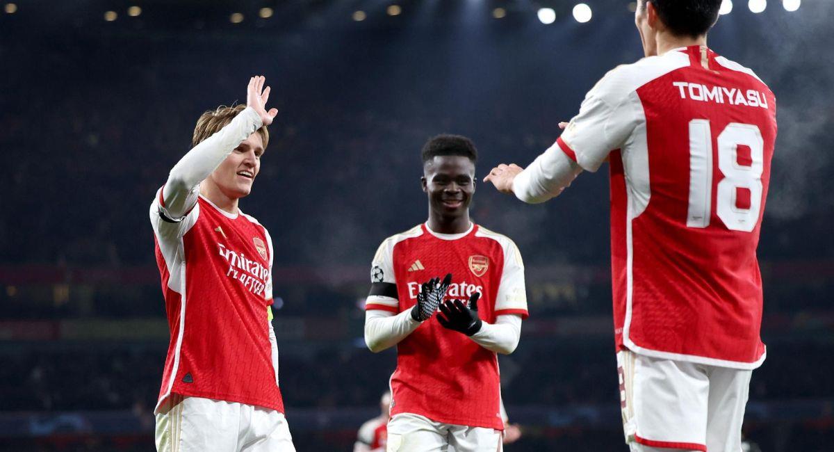 Arsenal clasifica primero en su grupo tras golear al Lens por la Champions League. Foto: EFE