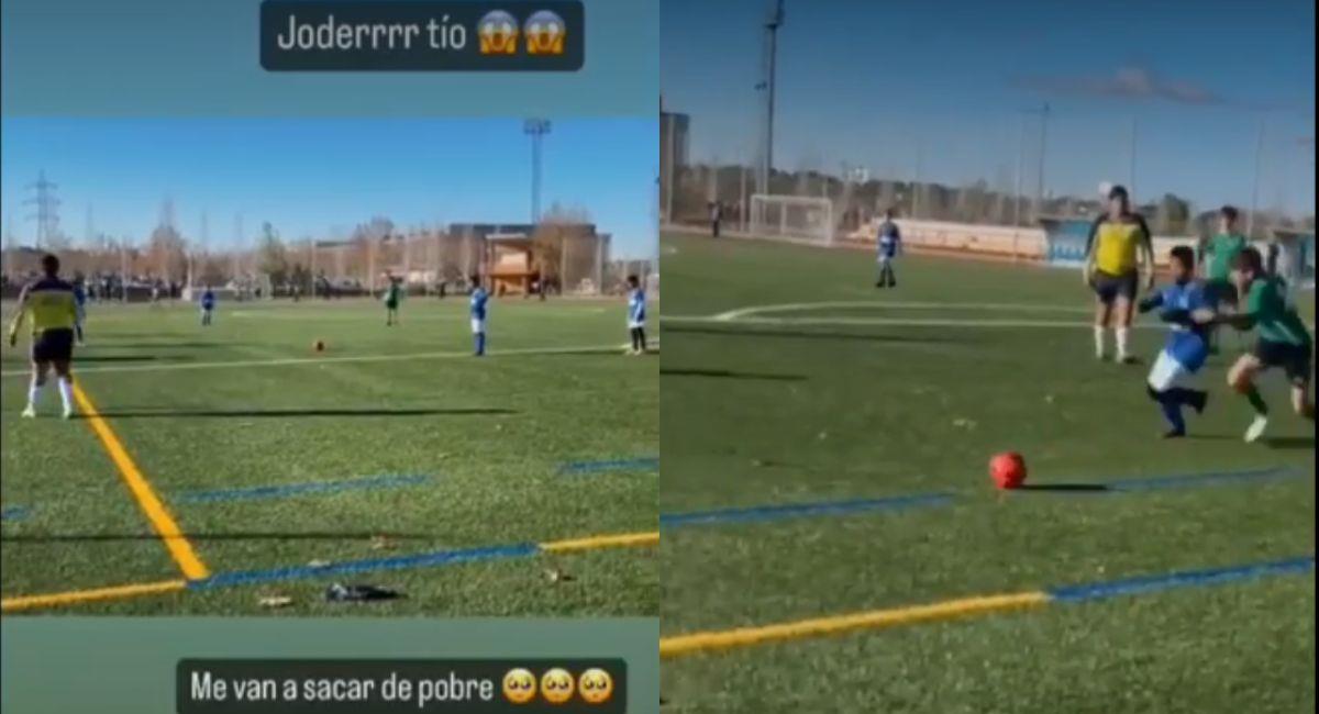 Luis Advíncula quedó sorprendido al ver la calidad de su hijo para jugar al fútbol. Foto: Instagram Luis Advíncula