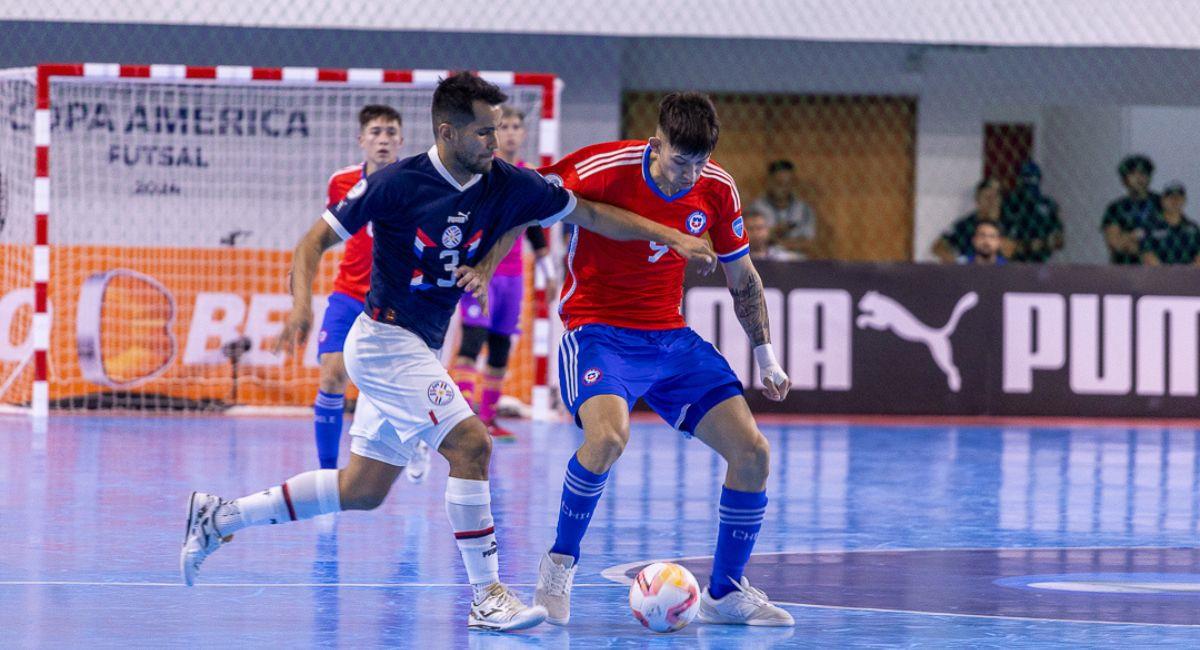 Chile sumó su segundo partido sin conocer la victoria en la Copa América de Futsal. Foto: Twitter @CopaAmerica