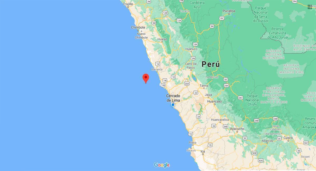 Fuerte temblor en Huaral. Foto: Google Maps