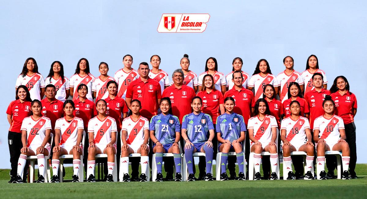 Perú Sub 17 para el Sudamericano Femenino 2024. Foto: FPF