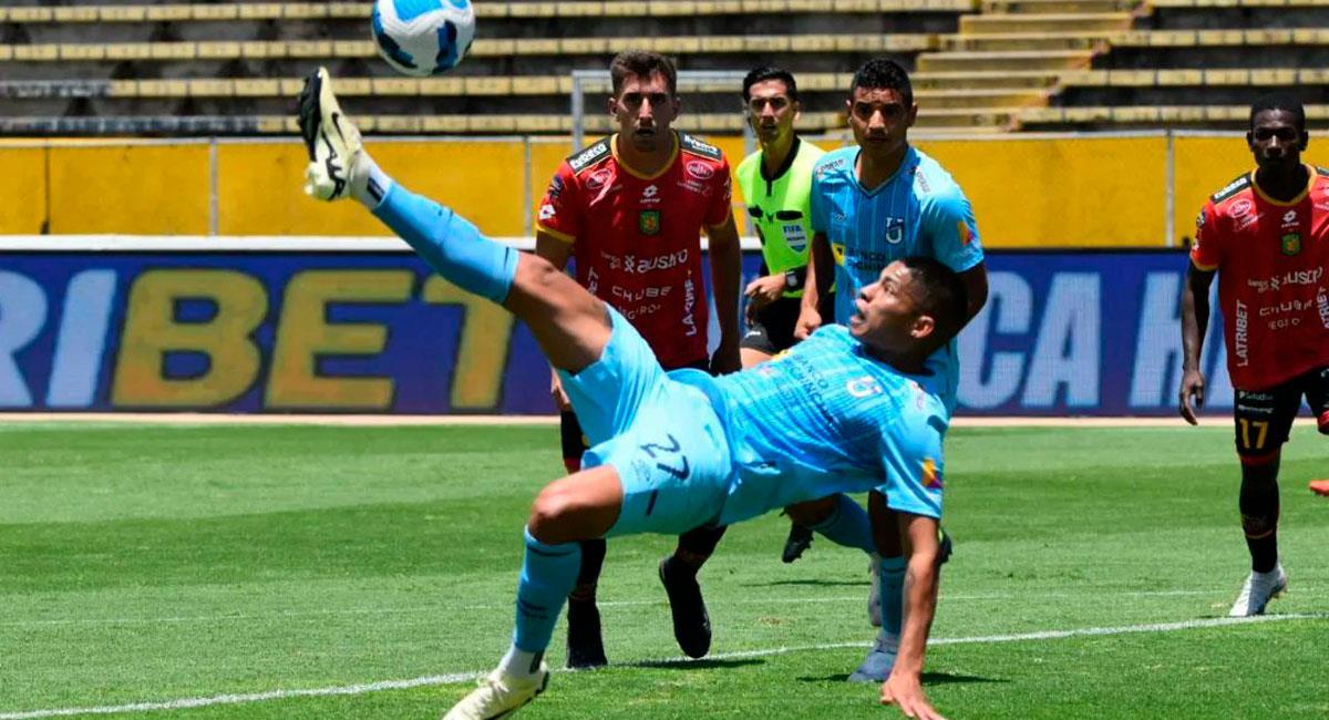 Kevin Quevedo anotó para U. Católica de Ecuador. Foto: Facebook Universidad Católica Ecuador