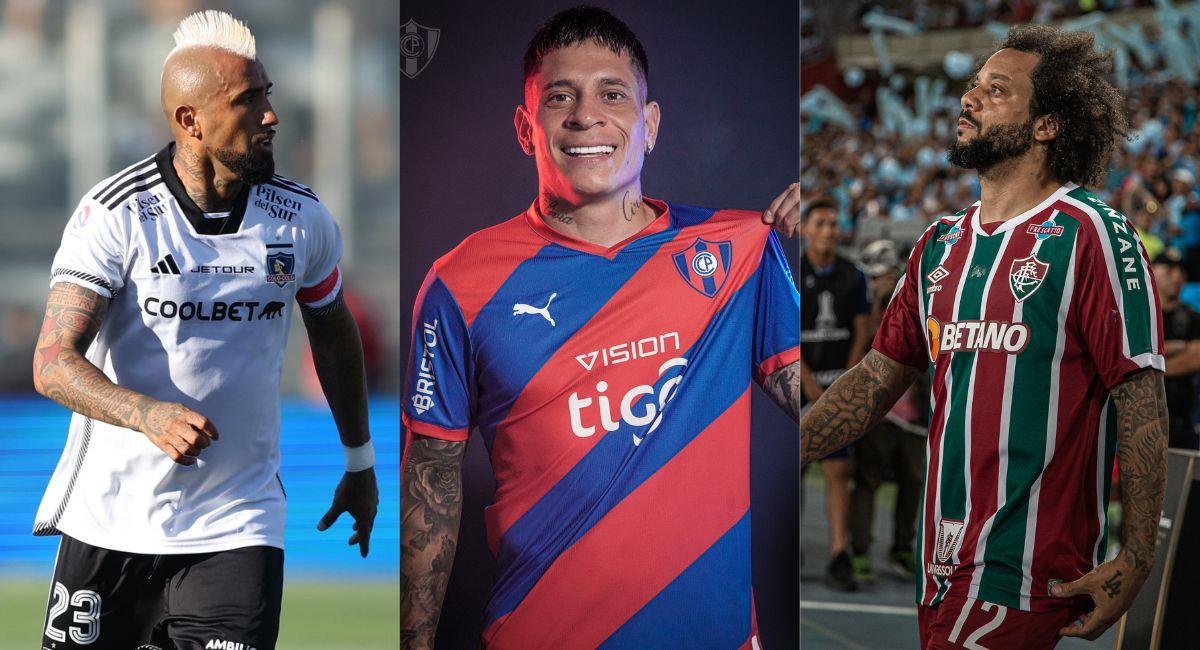 Arturo Vidal, Juan Iturbe y Marcelo serán de las estrellas que enfrentarán a Alianza Lima. Foto: Twitter @Colo Colo/ @CCP1912oficial / @FluminenseFC