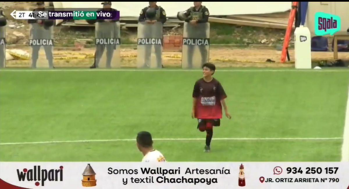 Niño de 12 años debuta en la Copa Perú. Foto: Captura