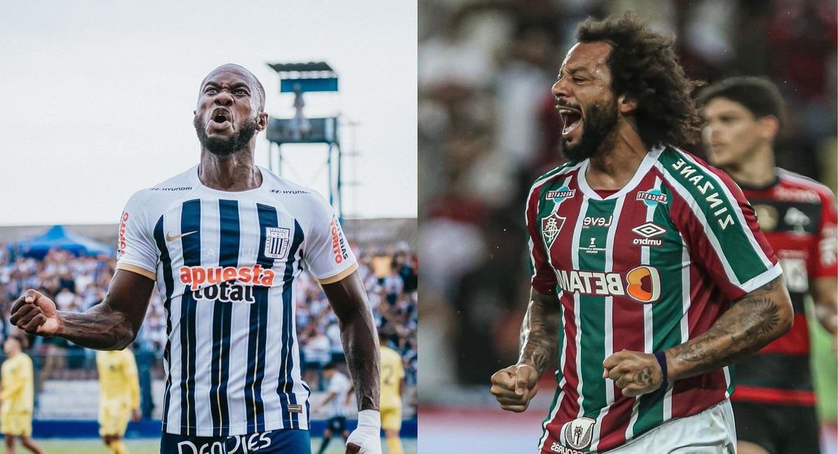 Cecilio Waterman y Marcelo. Foto: @ClubALoficial / @FluminenseFC