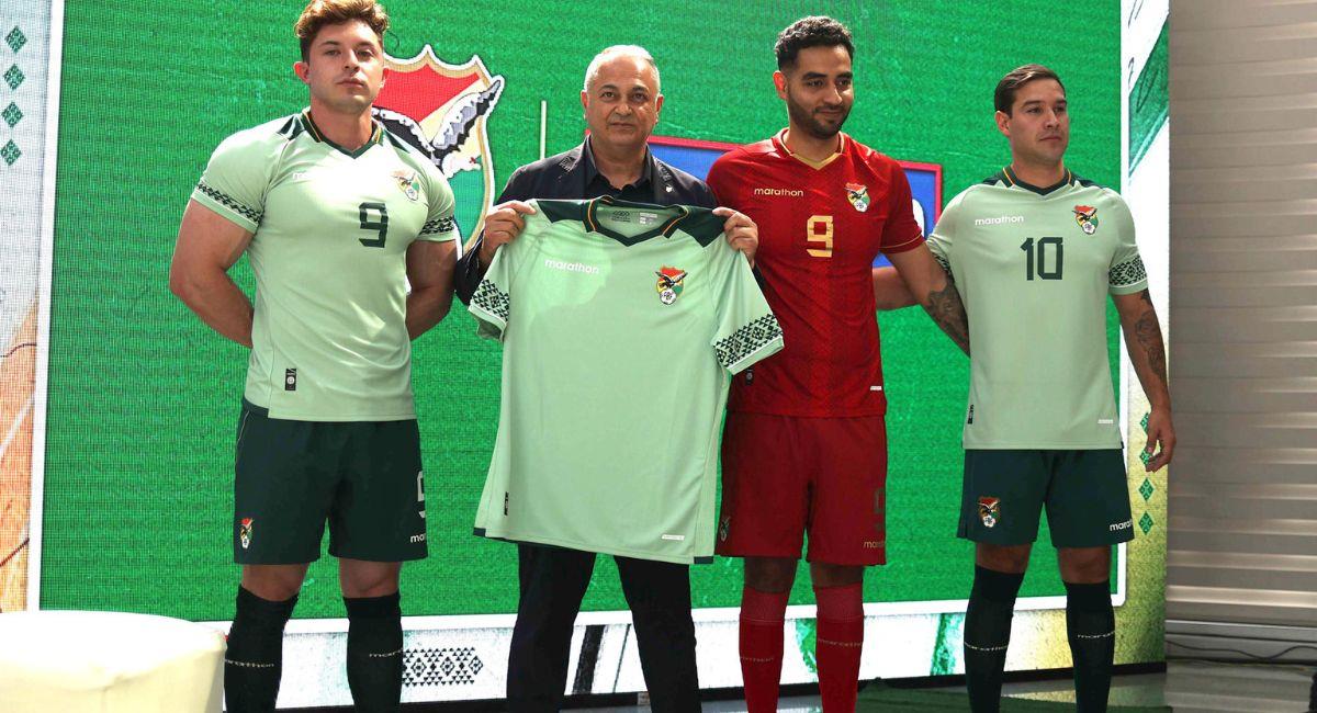 Bolivia cambia de piel y vestirá una camiseta verde claro en la Copa América 2024. Foto: EFE